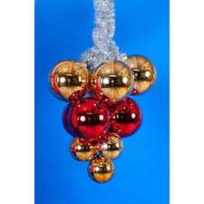 Новогоднее украшение на елку "Гроздь шаров" 50 см