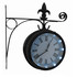 Уличные двухсторонние часы-термометр на кронштейне "Светлячок", подсветка на солнечной батарее - фото 1