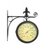 Уличные двухсторонние часы-термометр на кронштейне "Светлячок", подсветка на солнечной батарее - фото 2
