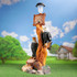 Большая садовая фигура-светильник на солнечной батарее "Орлы под деревом-фонарем" 76х43 см - фото 3
