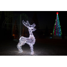 Новогодняя светодиодная фигура оленя "Скакун малый" 1.9х1 м