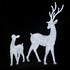 Комплект акриловых светодиодных фигур "Пара белых благородных оленей" - фото 1