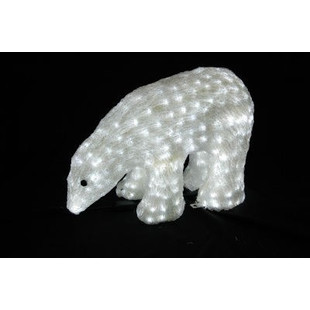 Светодиодная акриловая фигура "Белый медведь малый" 40х55 см