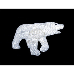 Светодиодная акриловая LED фигура "Белый медведь большой" 70х125 см
