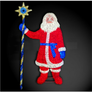 Акриловая светодиодная фигура "Дед Мороз" 200 см