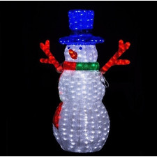 Светодиодная акриловая LED фигура "Снеговичек-лесовичок" 165 см