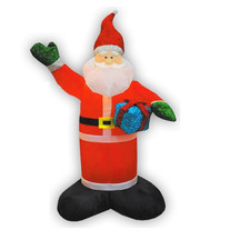 Новогодняя надувная фигура "Дед Мороз с подарком" 120 см