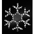 Новогодняя светодиодная фигура из дюралайта "Снежинка малая" 40 см - фото 1