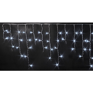 Уличная светодиодная LED бахрома "Айсикл" 3х0,5 м, постоянного свечения (фиксинг)