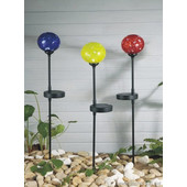 Садовый светильник на солнечной батарее "Цветной шар"