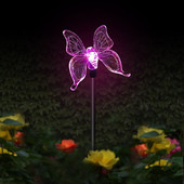 Садовый светильник на солнечной батарее "Бабочка на колышке"