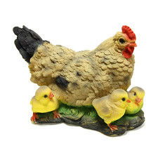 Садовая фигура "Курица-наседка с цыплятами малая"