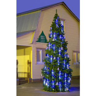 Комплект светодиодного украшения больших уличных елок и деревьев "Тающие сосульки"