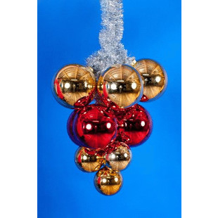 Новогоднее украшение на елку "Гроздь шаров" 50 см