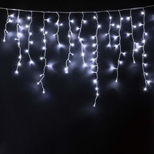 Уличная светодиодная LED бахрома "Айсикл" 5х0.9 м, прозрачный силиконовый провод