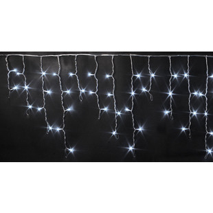 Уличная LED бахрома мерцающая "Айсикл" 3х0.5 м, прозрачный провод