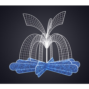 Большой световой фонтан "Сказочный" 2х2 м