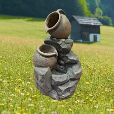 Садовый фонтан "Два кувшина на камнях"