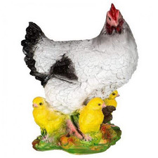 Садовая фигура "Курица с цыплятами большая"