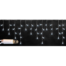 Уличная LED бахрома мерцающая с колпачком "Айсикл" 3х0.5 м, белый резиновый провод