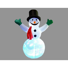 Новогодняя надувная фигура "Снеговик приветствует" 180 см