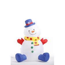 Новогодняя надувная фигура "Снеговик сидит" 120 см