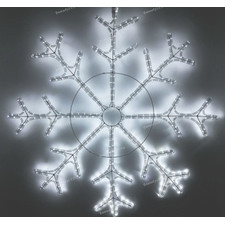 Большая светодиодная фигура из дюралайта "Снежинка" 110 см