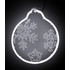 Световая фигура из акрилайта "Елочный шар со снежинками" - фото 1
