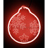 Световая фигура из акрилайта "Елочный шар со снежинками" - фото 3