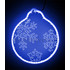 Световая фигура из акрилайта "Елочный шар со снежинками" - фото 5