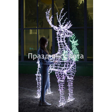 Новогодняя светодиодная фигура оленя "Скакун" 2.4х1.25 м