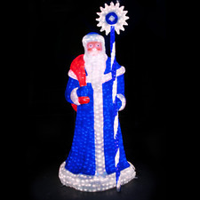Светодиодная акриловая LED фигура "Дед Мороз в синей шубе" 200 см