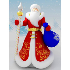 Новогодняя надувная фигура с подсветкой "Дед Мороз премиум"