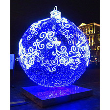 Новогодняя светодиодная фигура для улицы "Елочный шар-Зимний узор"