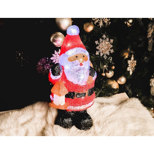 Светодиодная акриловая фигура "Дед Мороз - сувенир под елочку"
