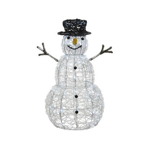 Светящаяся LED фигура мерцающая "Сияющий снеговик"