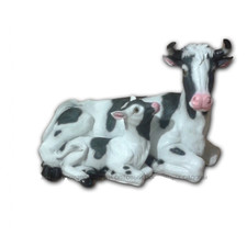 Садовая фигура "Корова с теленком лежачая" 42х60 см