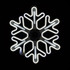 Светодиодная снежинка мерцающая с динамикой 40х40 см - фото 1