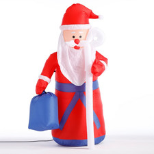 Новогодняя надувная фигура "Дед Мороз с посохом" 180 см